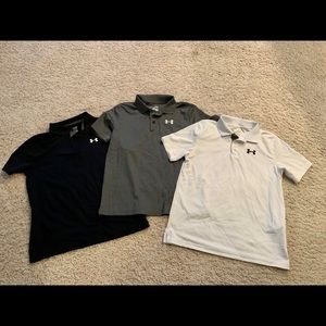 3 Boys Under Armour Youth Performance Polos